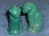 Cat shakers glazed turquoise